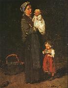 Mihaly Munkacsy Mother and Child  ddf oil on canvas